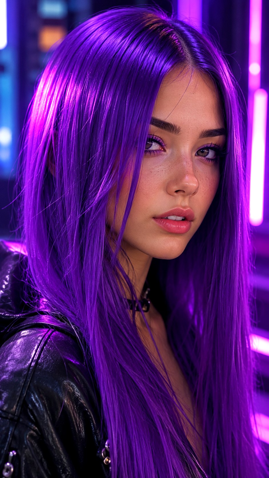 Grape Soda Neon Brights - 24 violet hair color ideas