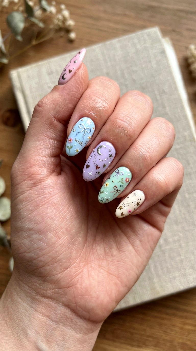 Handmade Starry Wish Journal Nails - 23 handmade wish core nail ideas