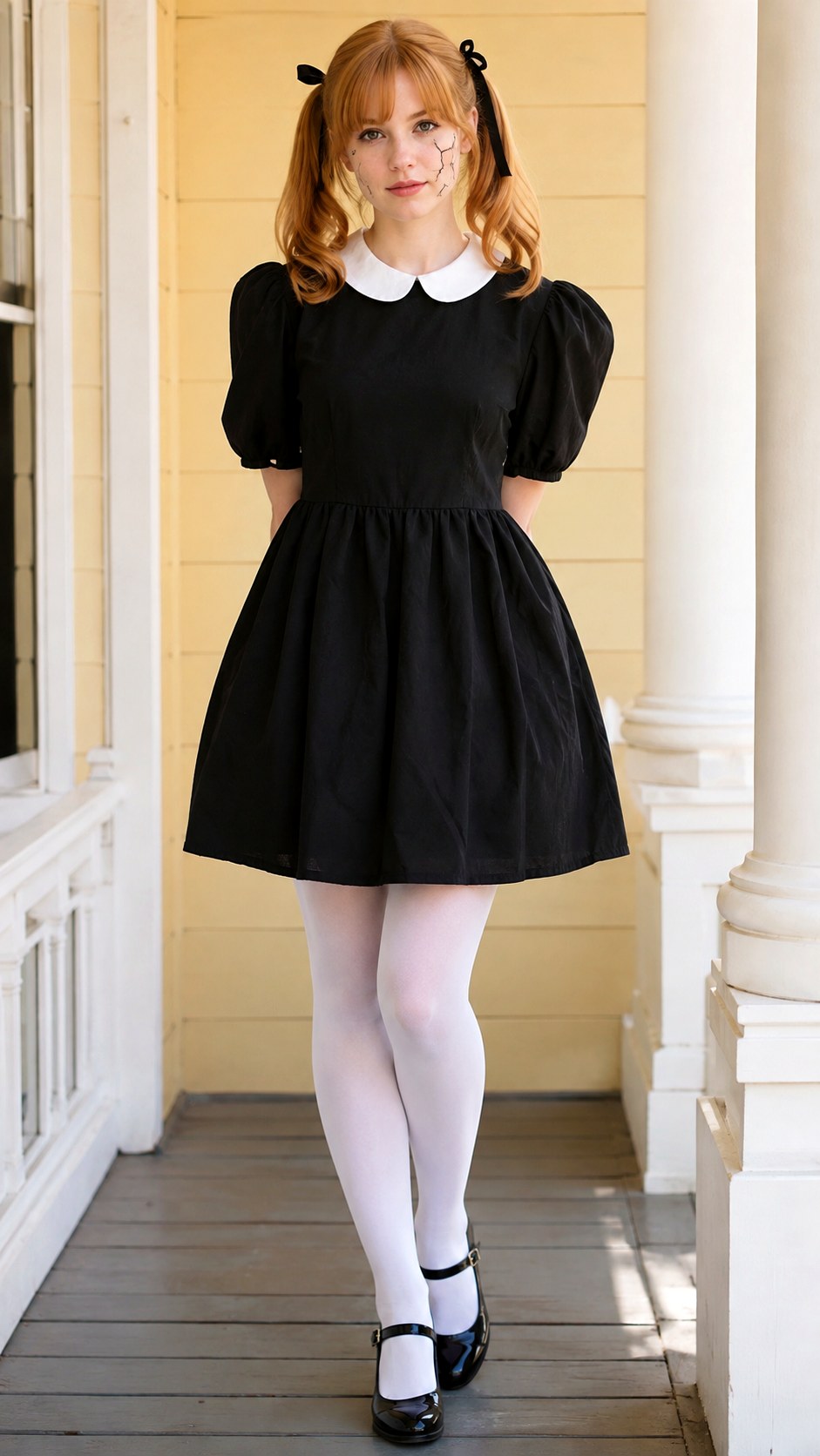 Haunted Doll Black Dress Costume - 20 black dress halloween costume outfit ideas