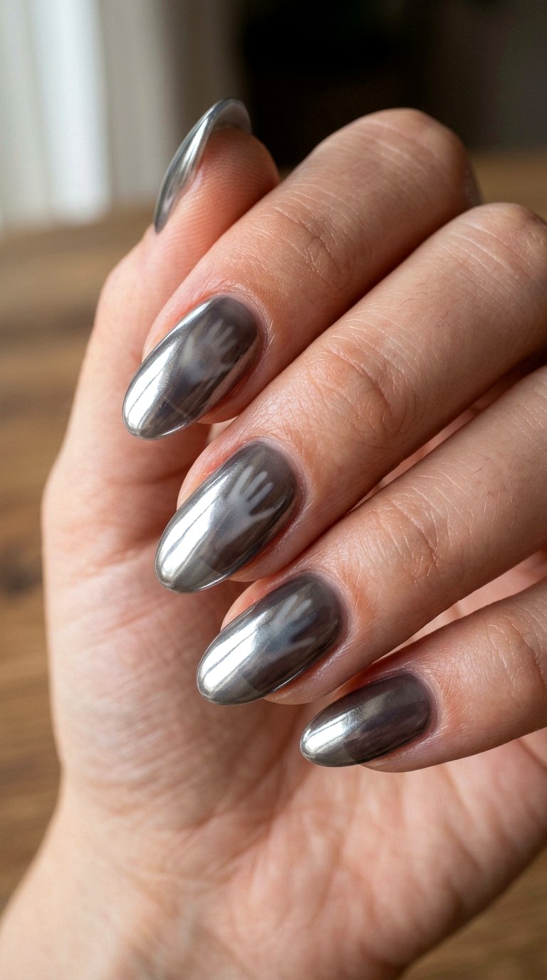Haunted Mirror Halloween Nails - 20 halloween nail art ideas