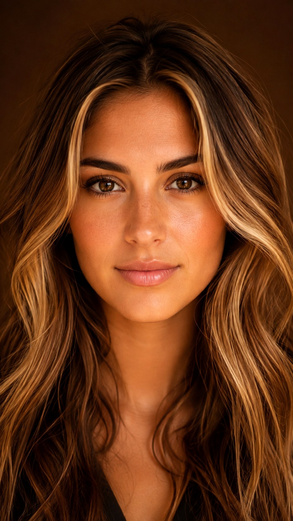 Honey Brown Illuminating Face Frame - 25 brown hair color ideas