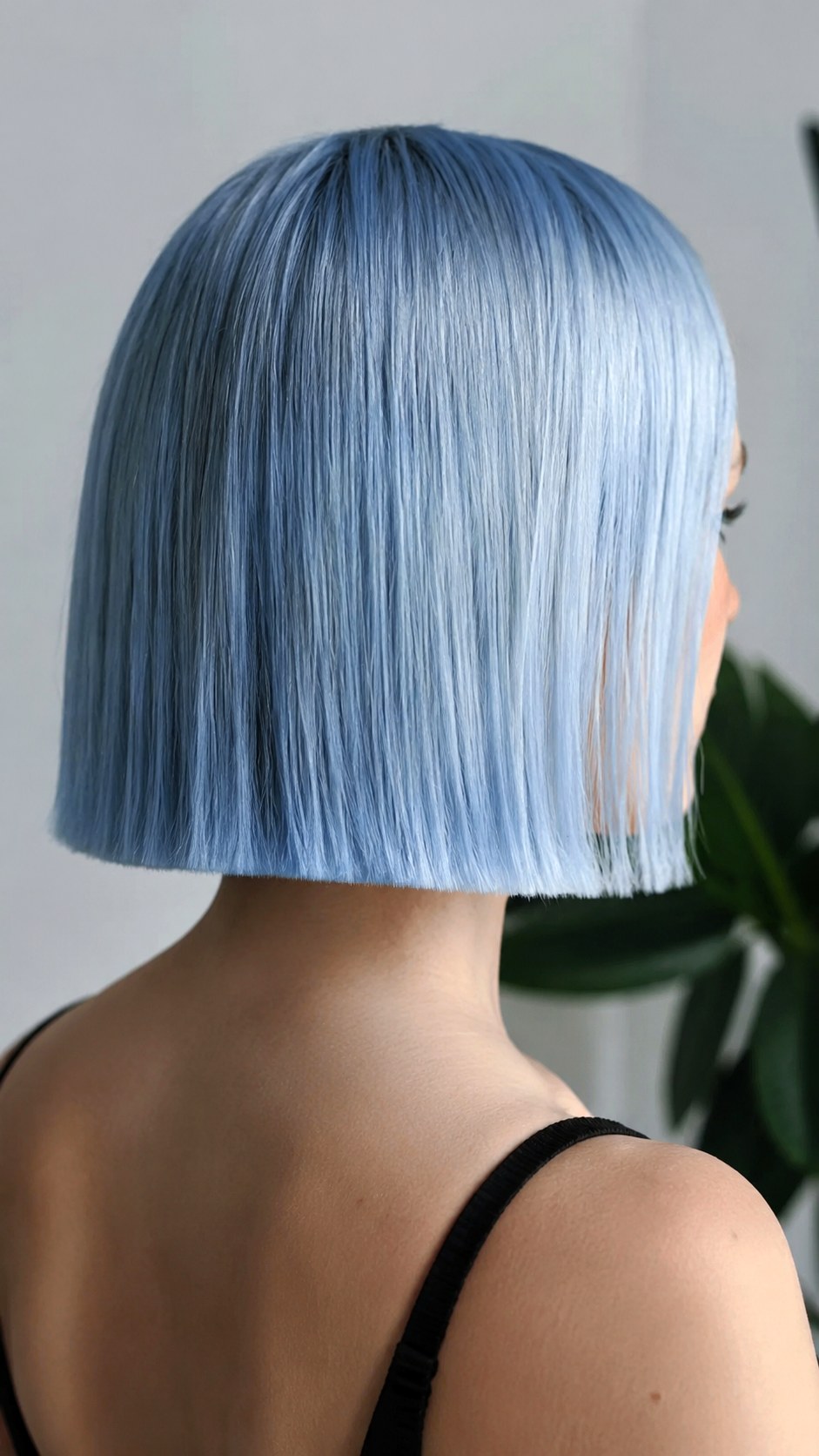 Icy Blue Blunt Cut - 22 vivid hair color ideas