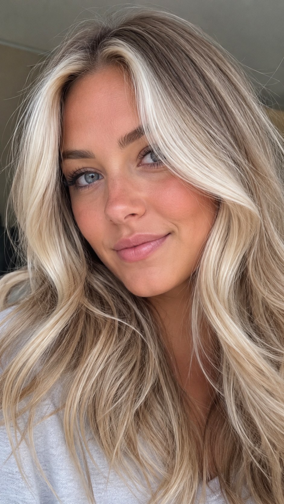 Icy Platinum Money Piece highlights - 24 vivid hair color highlights ideas