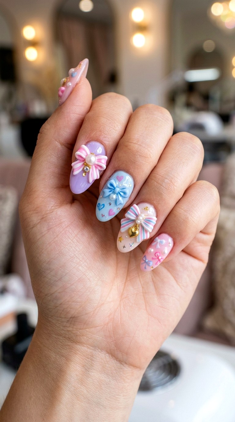 Kawaii Strawberry Milk Nails - 20 Kawaii nail design ideas