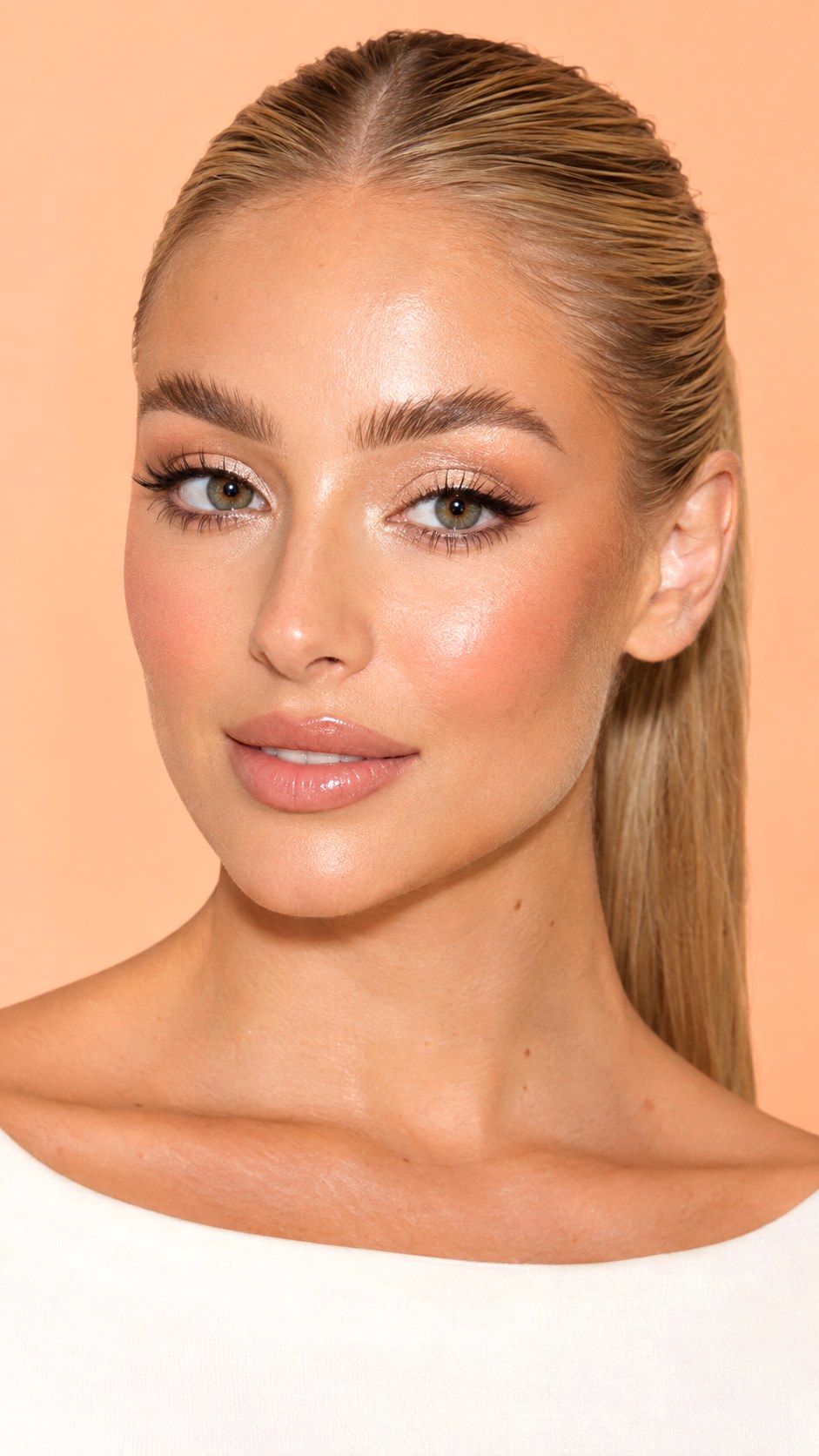 Laminated Brows With Dewy Makeup - 22 eyebrows make up ideas