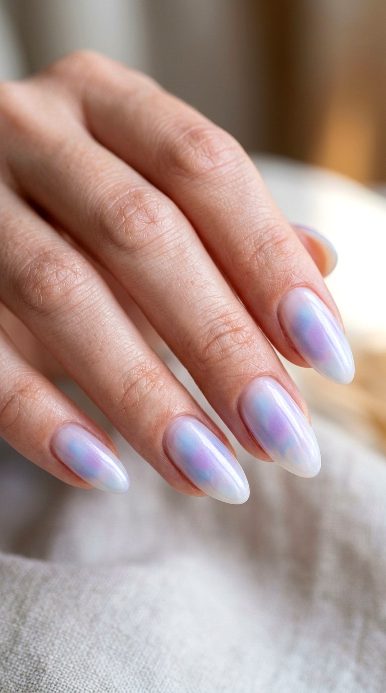 Lavender And Blue Aura Nails - 25 pastel purple blue nail ideas