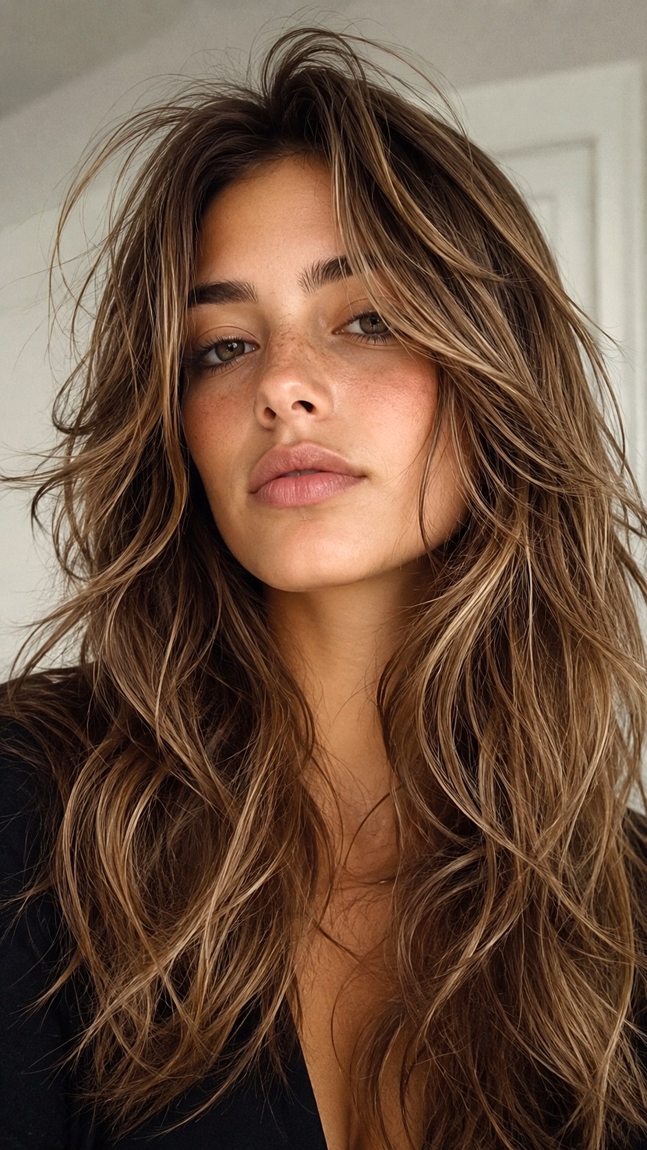 Long Bronde Wavy Wolf Cut - 23 wavy wolf cut hairstyle ideas