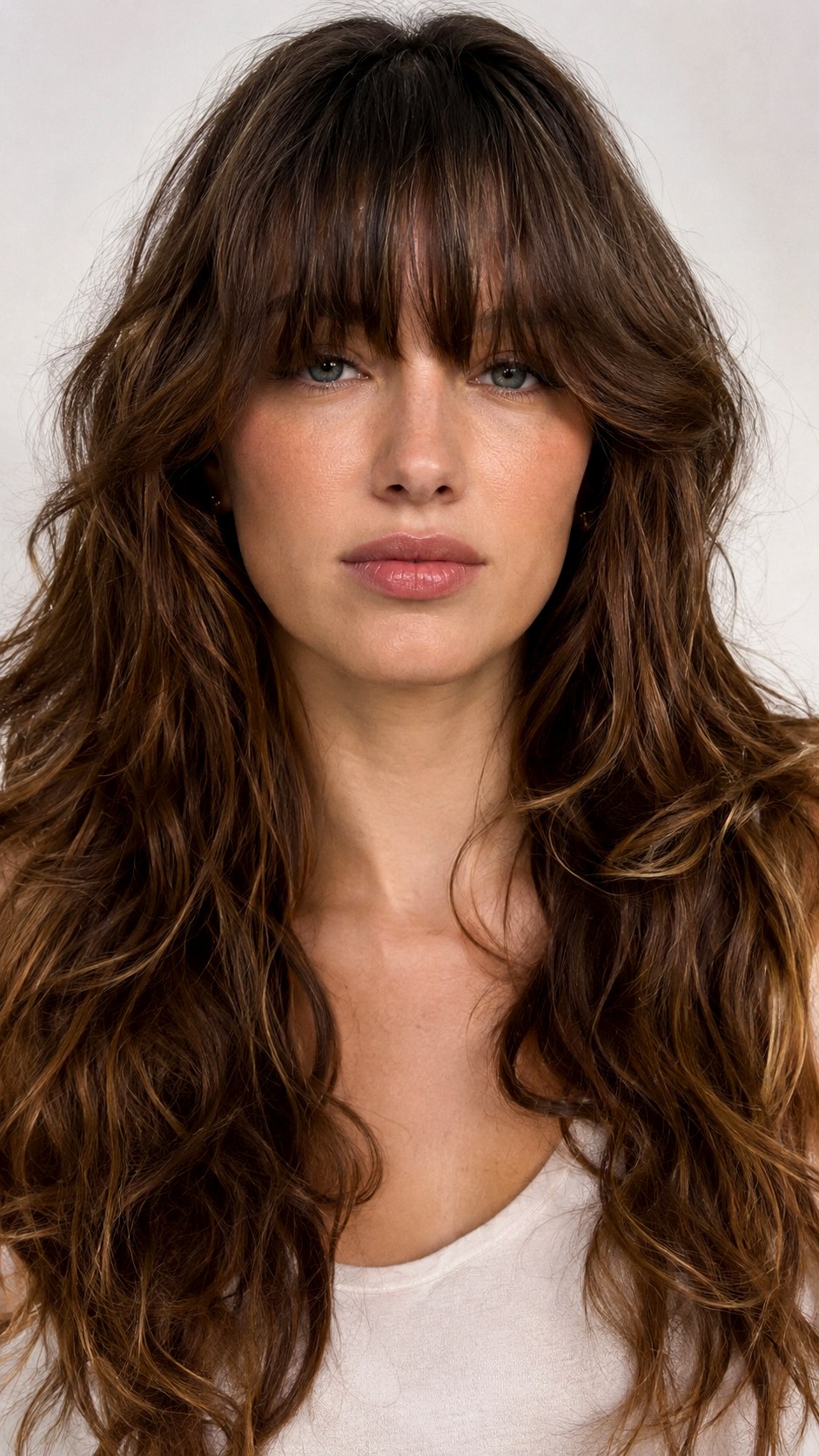 Long Undone Waves With Heavy Fringe - 22 Curtain Bangs Long Hair Ideas