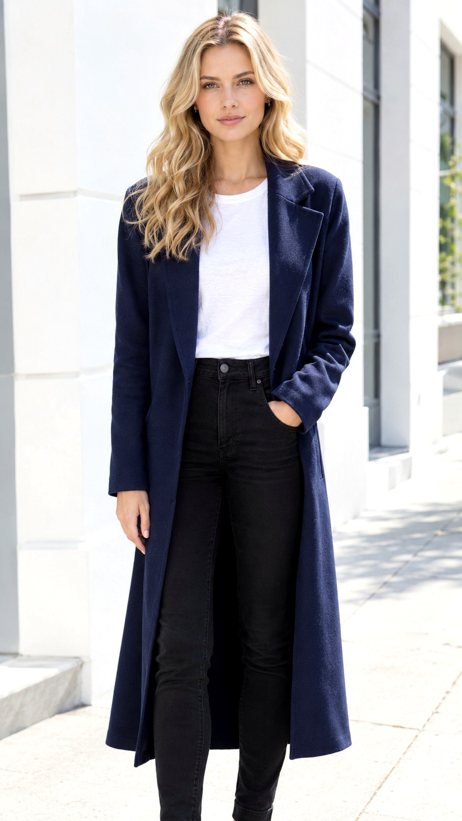 Longline Duster Coat and Ankle Boots - 25 cozy fall outfit ideas