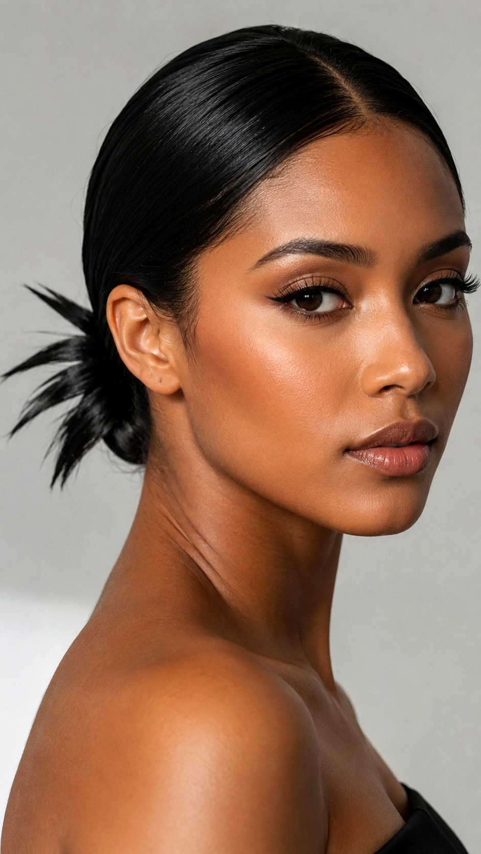 Low Chignon with Spiked Accents - 20 spike bun hairstyle ideas