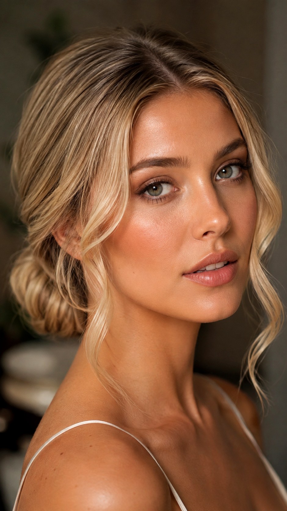 Low Space Buns with Face Frames - 22 space bun hairstyle ideas