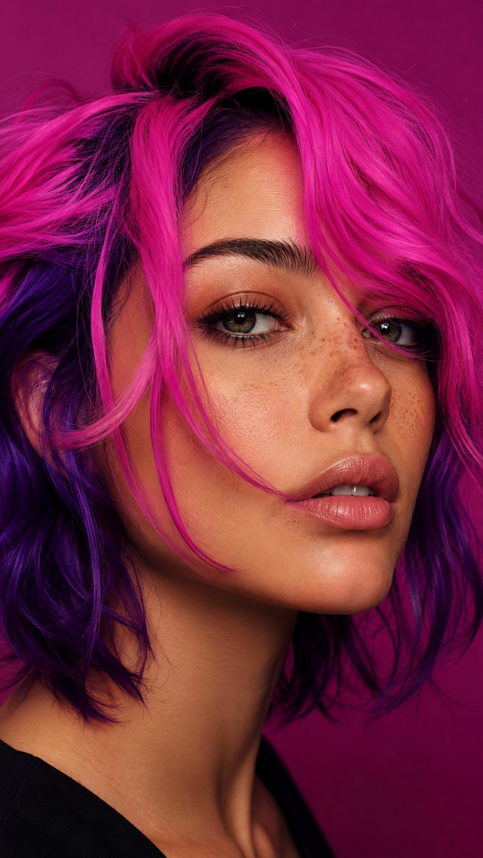 Magenta Violet Two Tone - 24 violet hair color ideas