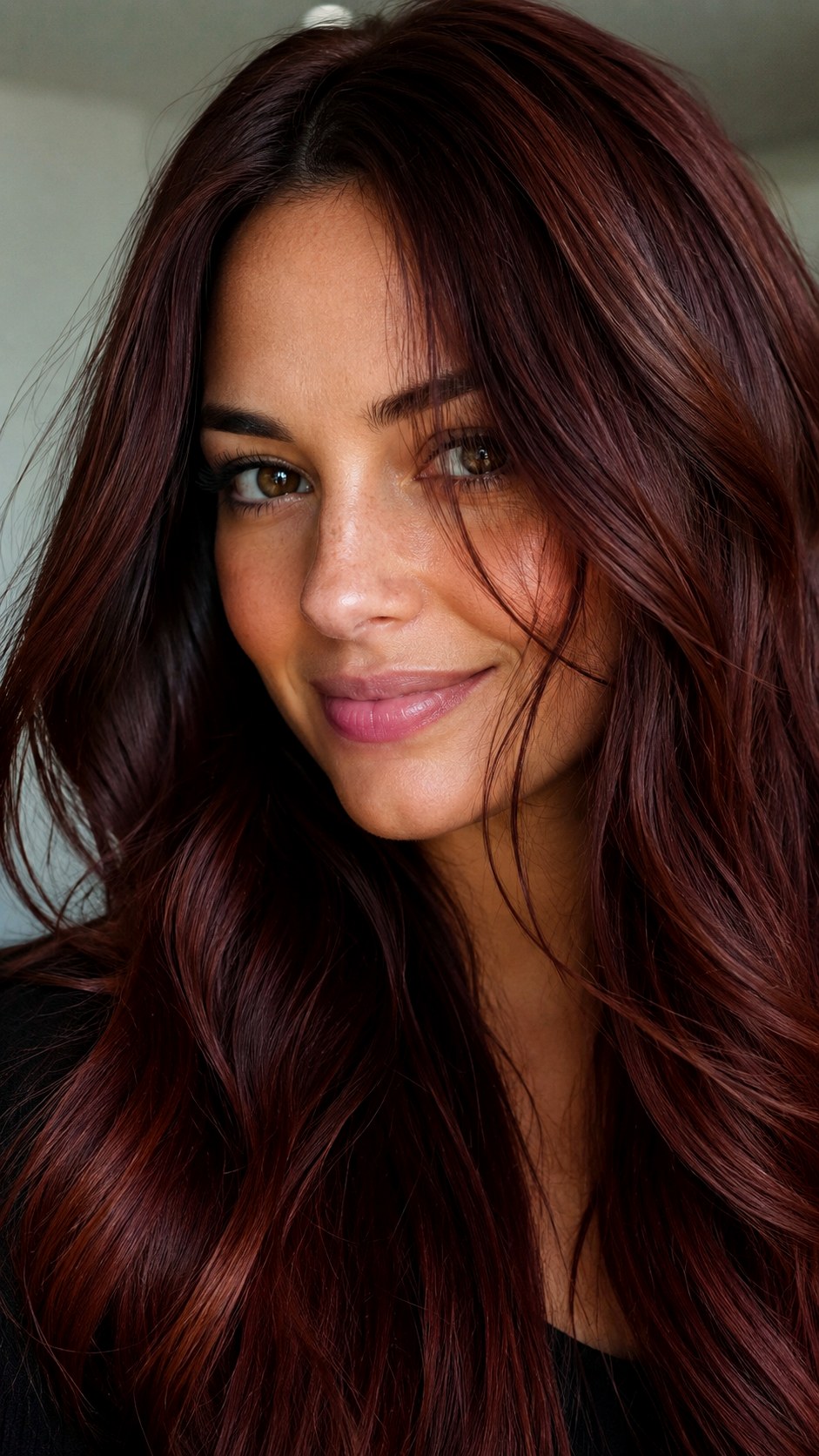 Mahogany Auburn Deep Reflective Shine - 25 brown hair color ideas