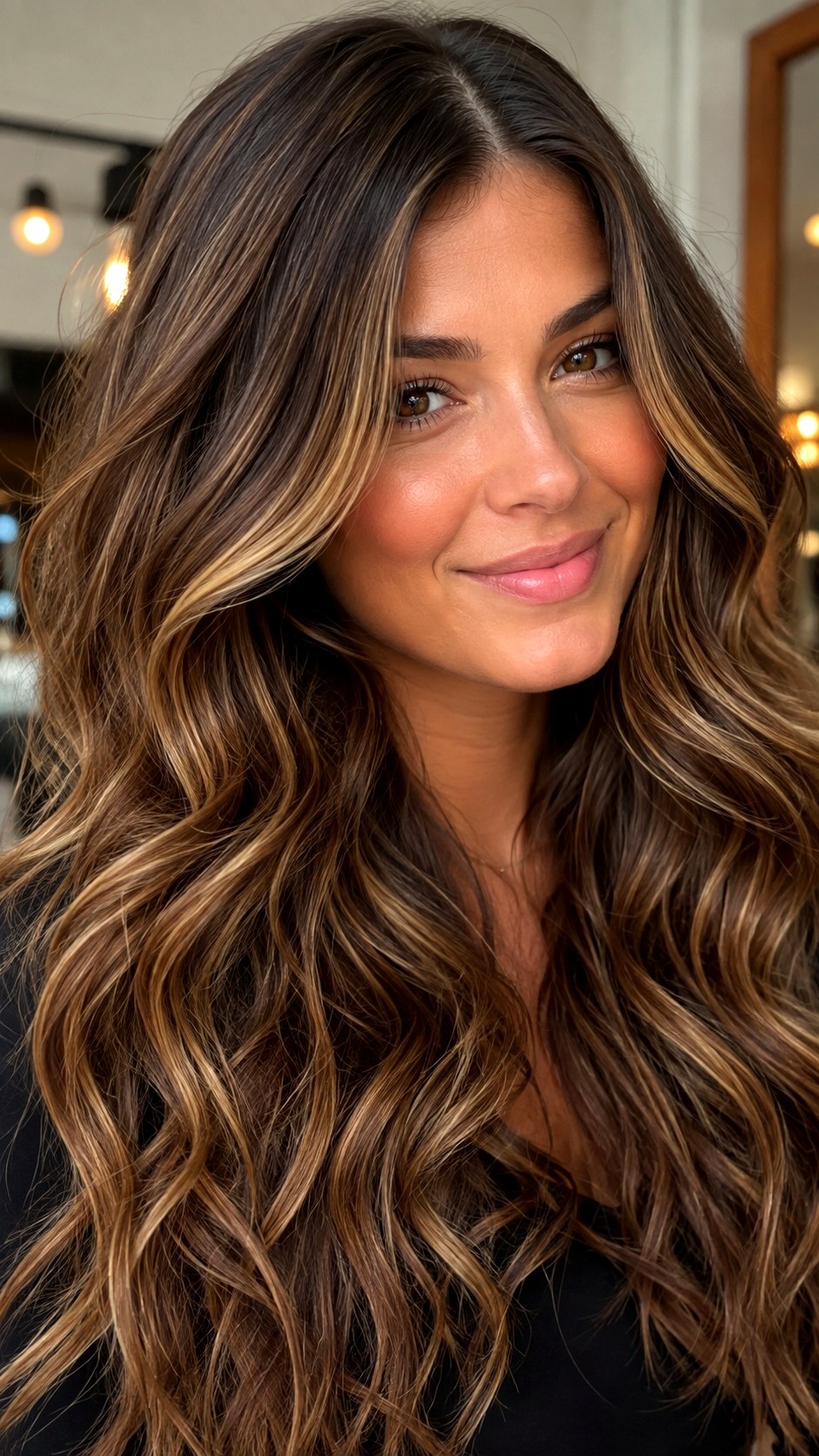 Melted Golden Bronze Babylights - 20 brunette hair color highlights ideas