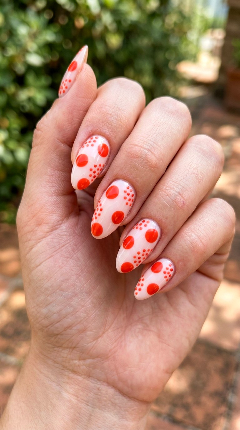 Micro And Macro Dot Mix - 21 Italian summer polka dot Nail ideas