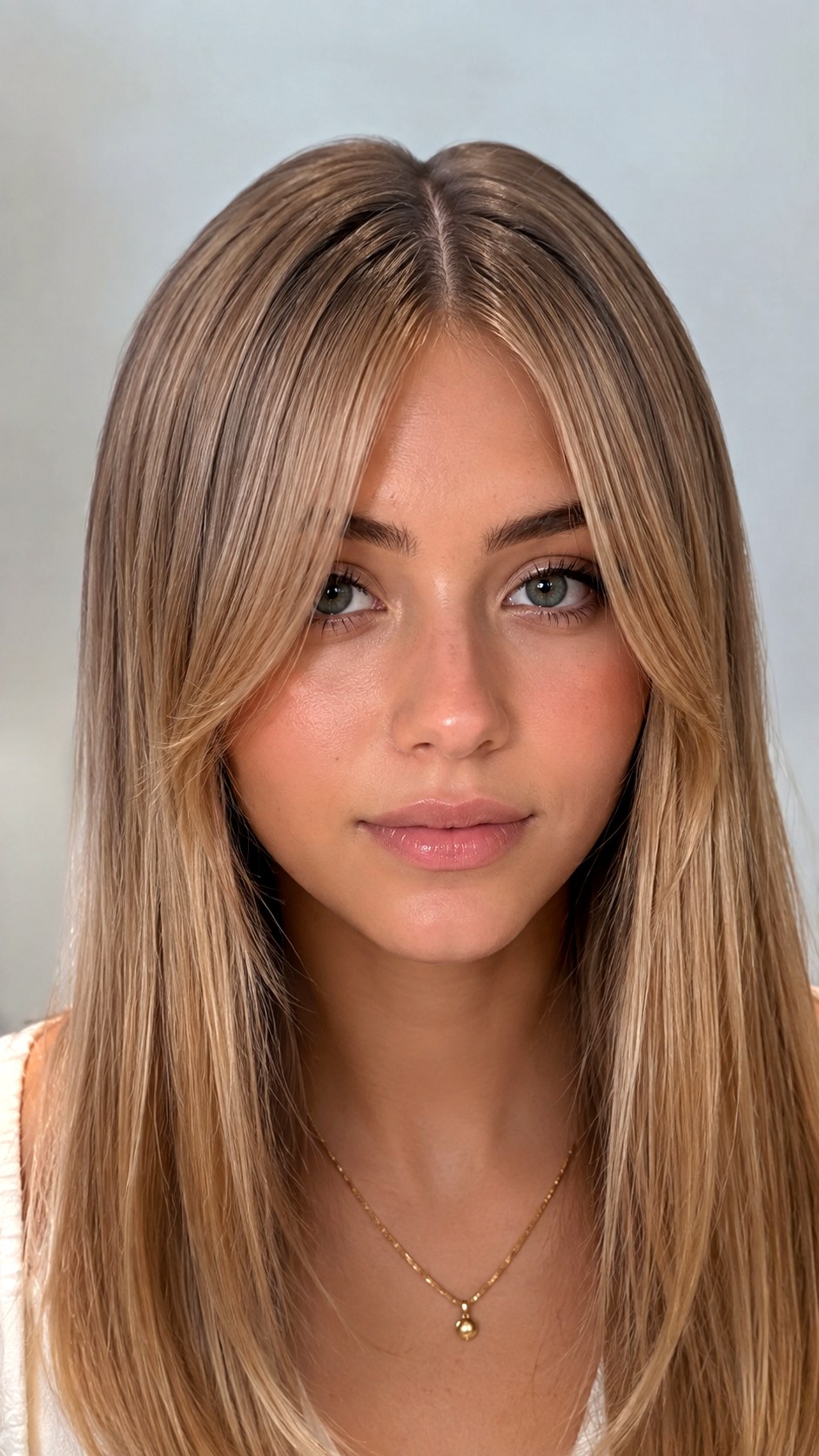 Middle Part Straight Sleek Bangs - 25 Face Framing Curtain Bangs Ideas