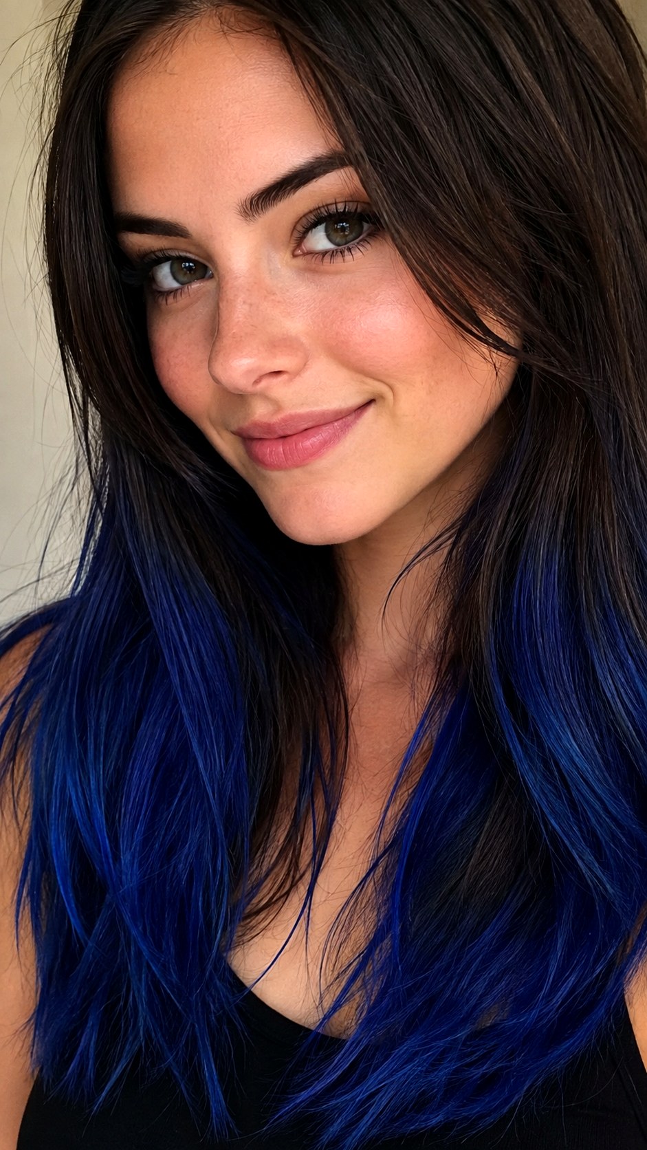 Midnight Blue Tips highlights - 24 vivid hair color highlights ideas