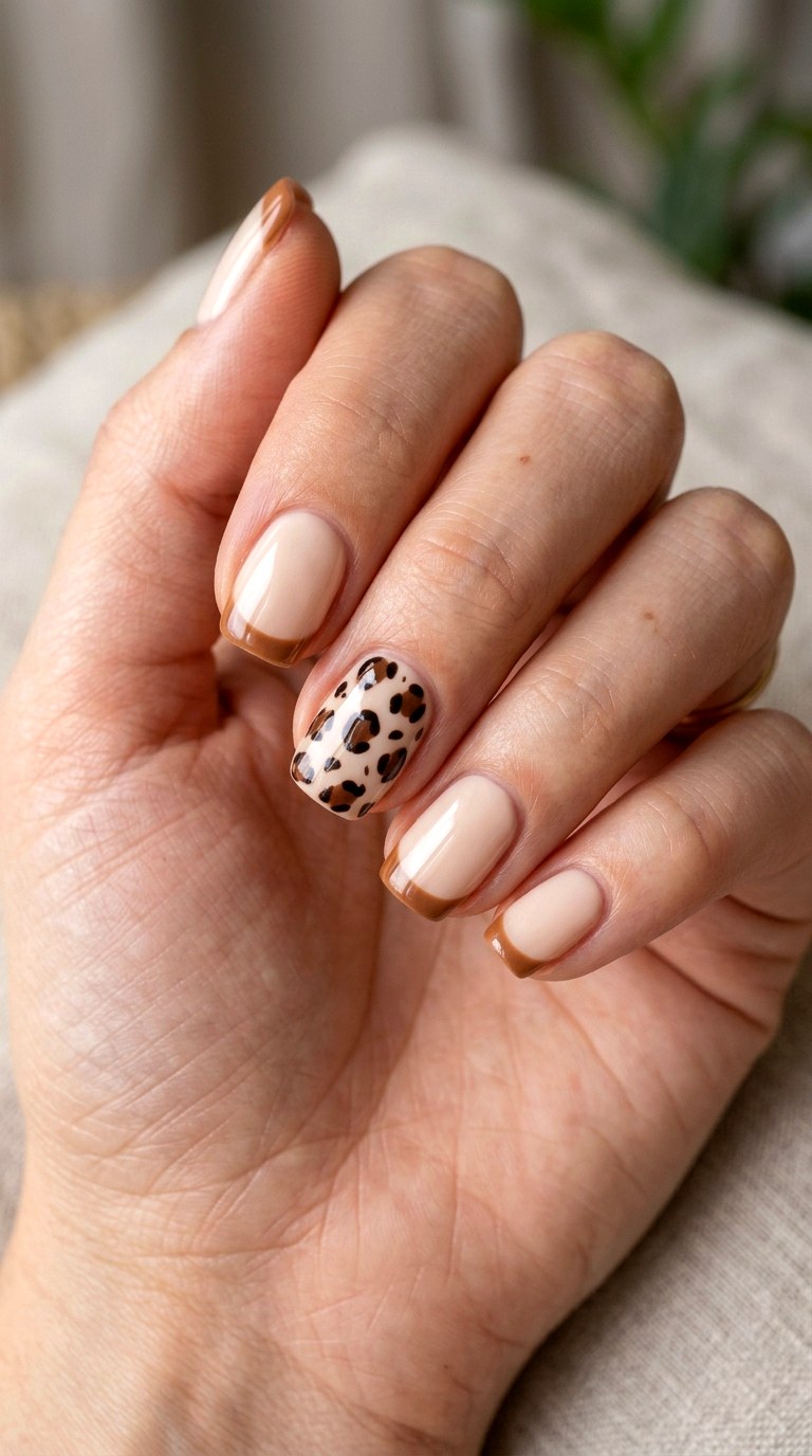 Minimal Mix And Match Cheetah - 20 Modern cheetah print nail design ideas