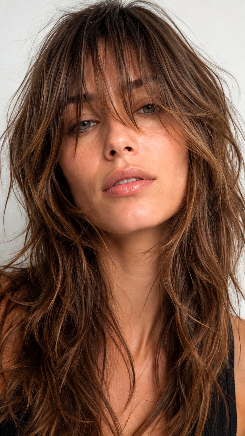 Modern Shaggy Wispy Curtain Bangs - 20 Wispy Curtain Bangs Long Hair Ideas
