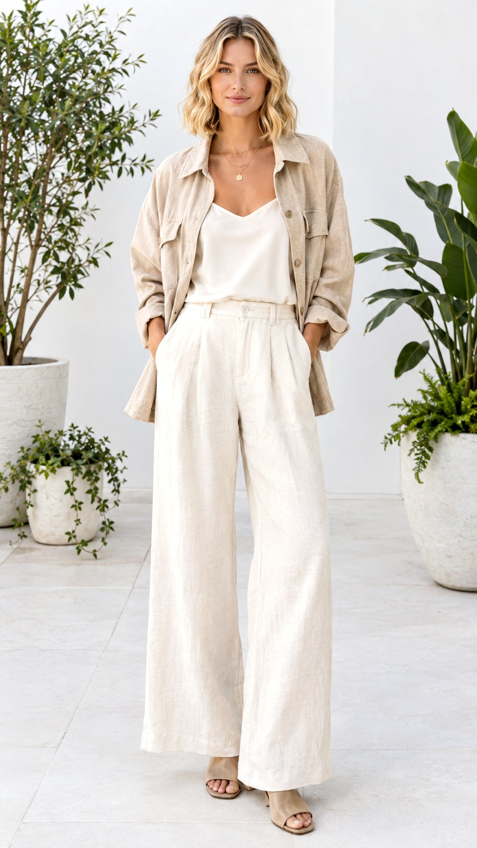 Monochromatic Neutrals Aesthetic - 23 shacket outfit women look ideas