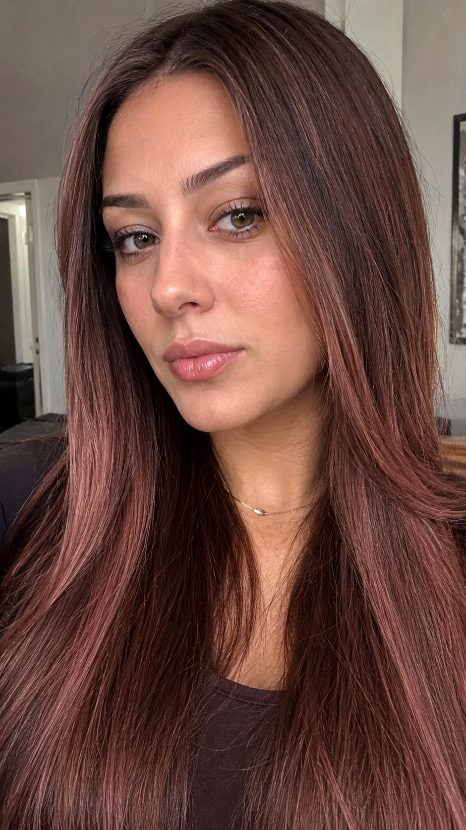 Muted Mocha Rose Swirl - 22 vivid hair color ideas