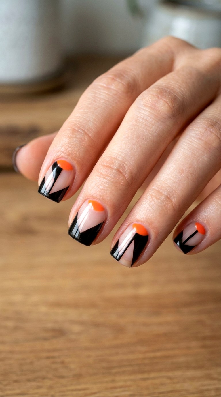 Negative Space Halloween Nails - 23 simple halloween nail ideas