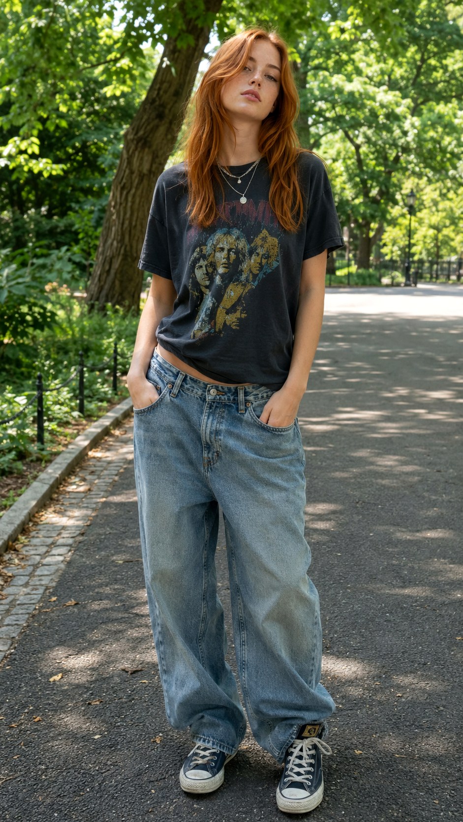 Oversized Band Graphic Tee Outfit - 25 Indie Aesthetic Outfits Ideas