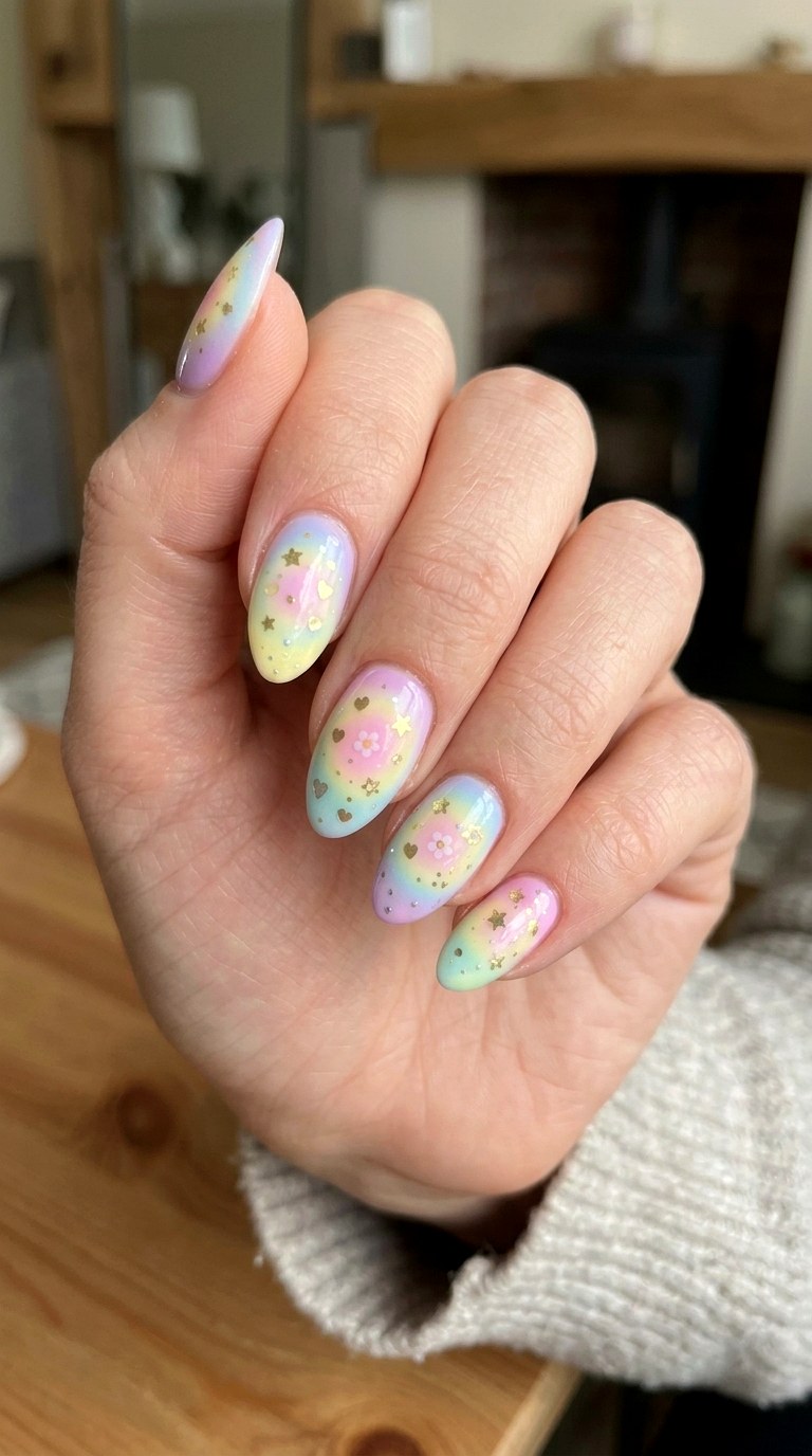 Pastel Aura Fantasy Nails - 22 Whimsical pastel nail art ideas