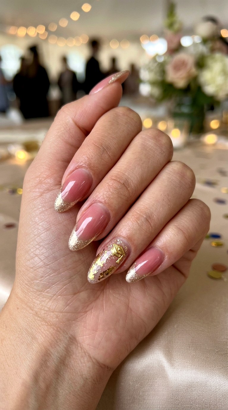 Pink And Gold Graduation Glam - 25 graduation Nail art inspiration ideas