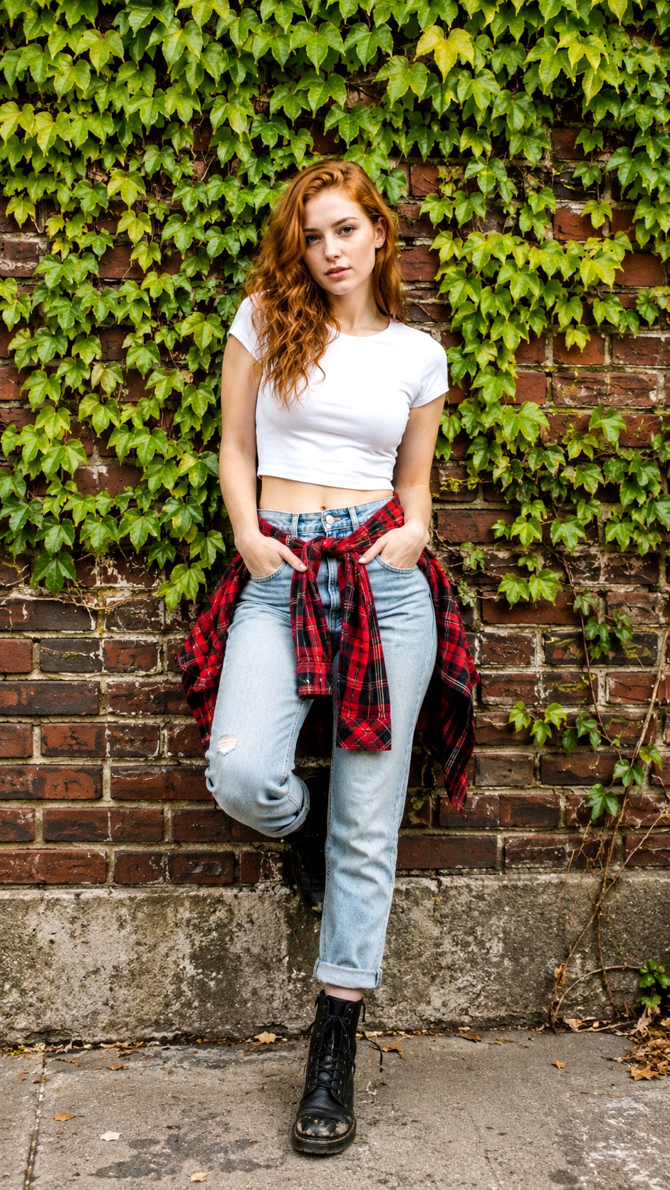 Plaid Flannel Shirt Light Wash Jeans - 25 Light Wash Jeans Outfit Ideas