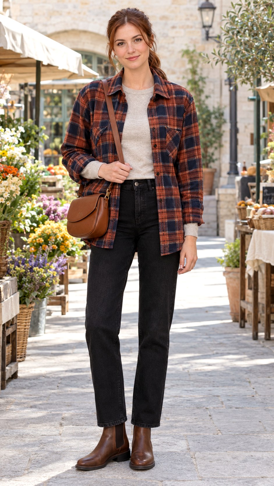 Plaid Overshirt With Black Jeans - 20 autumn outfits 2026