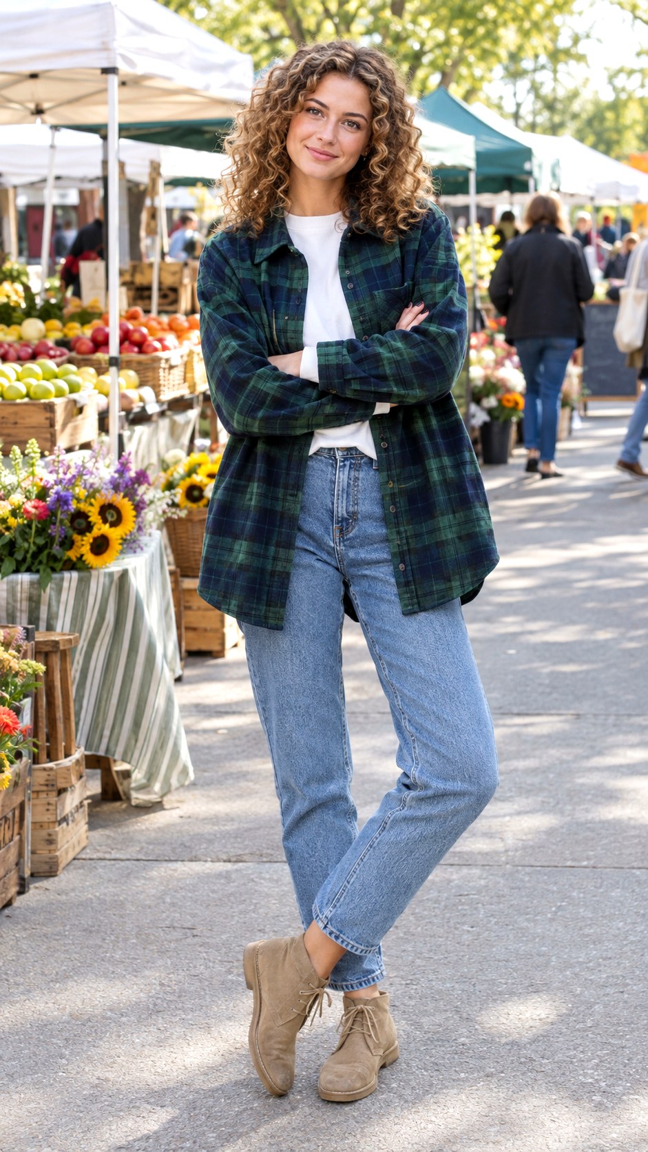 Plaid Shacket Layered Outfit Look - 20 fall winter outfit look ideas
