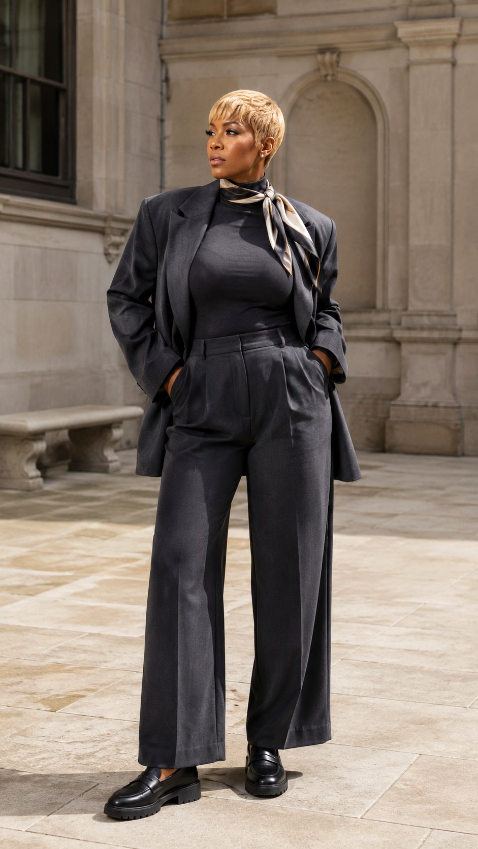 Pleated Trousers With Fitted Turtleneck - 25 Indie Aesthetic Outfits Ideas
