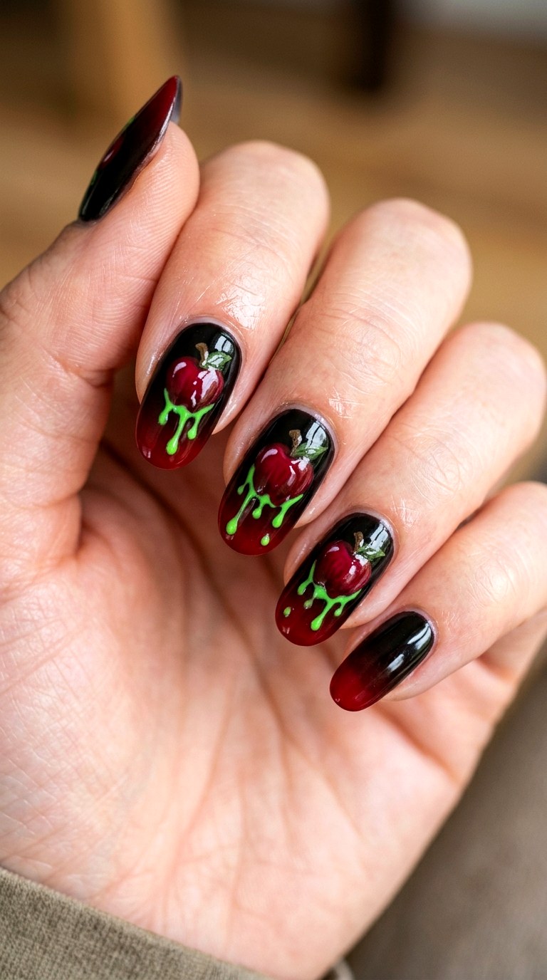 Poison Apple Halloween Nails - 21 halloween nail inspo ideas