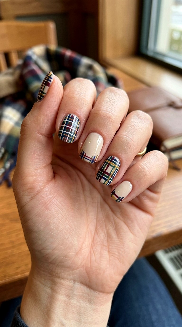 Preppy Plaid Nail Art - 23 first day of school nail ideas