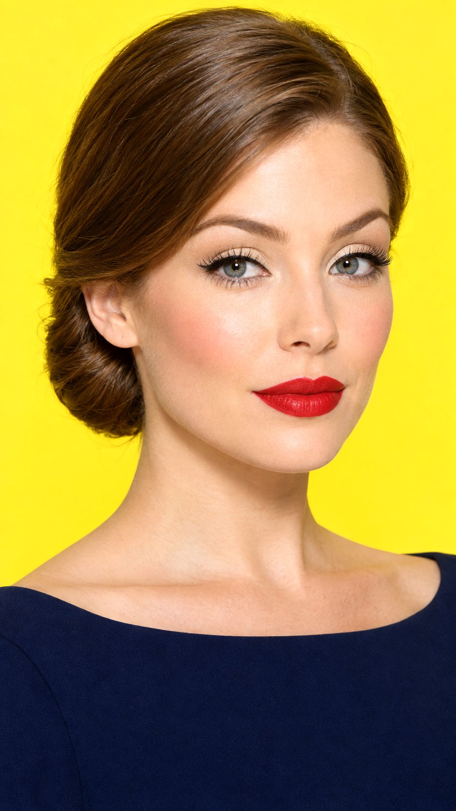 Red Lip Makeup With Defined Eyelashes - 22 eyelash perfect make up ideas