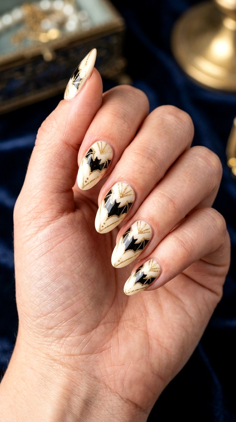 Retro s Groovy Halloween Nails - 21 halloween nail inspo ideas