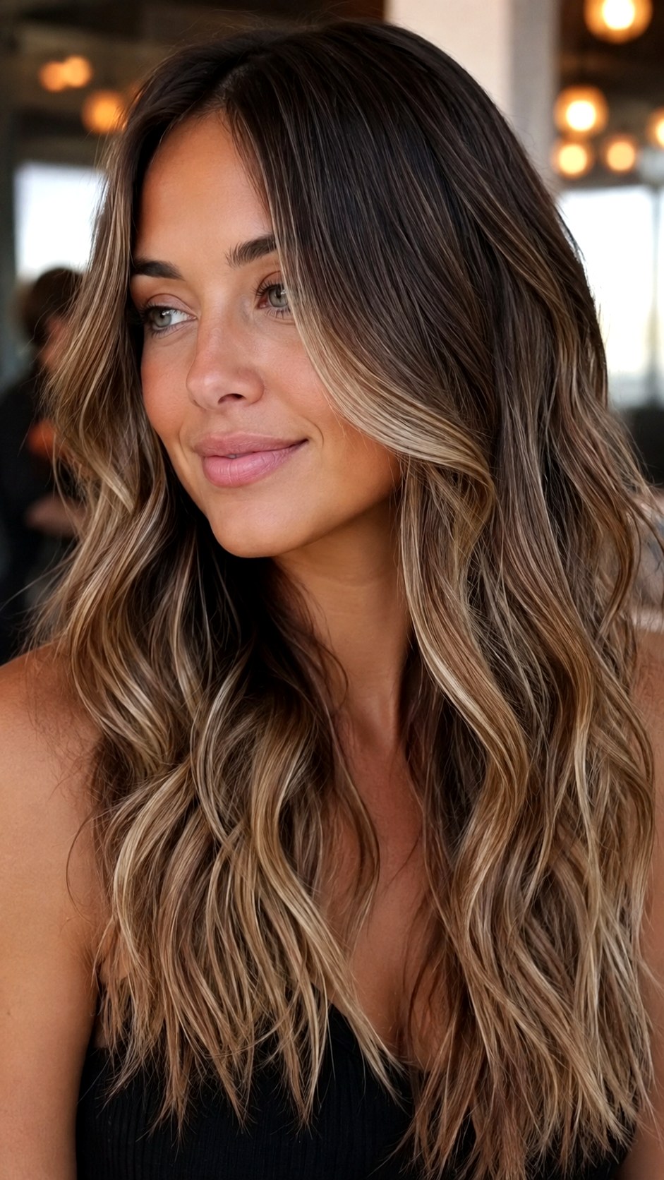 Reverse Balayage Root Smudge - 20 brunette hair color highlights ideas