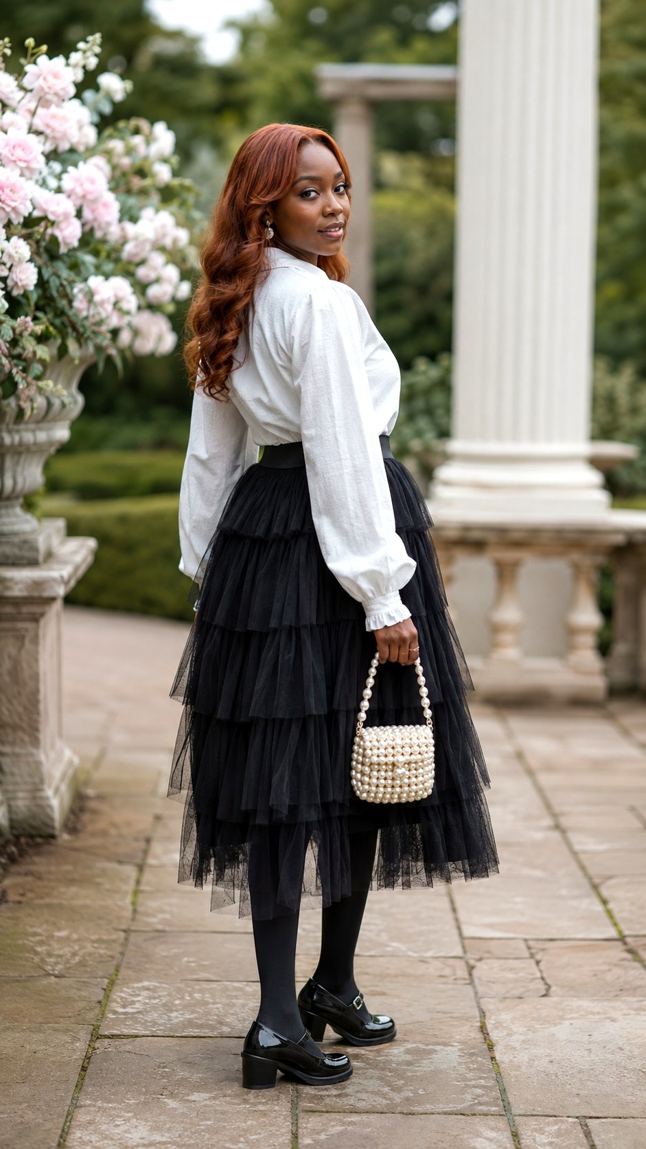 Romantic Tulle Skirt with Black Leggings - 25 Skirt with Black Leggings Ideas