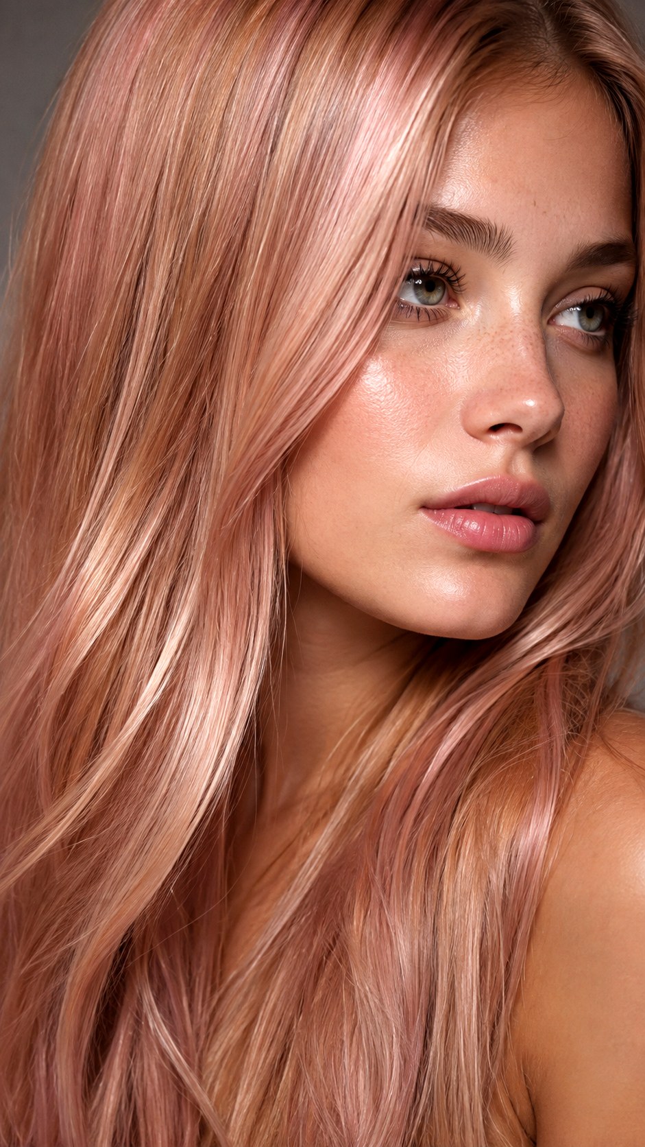 Rose Gold Drift highlights - 24 vivid hair color highlights ideas