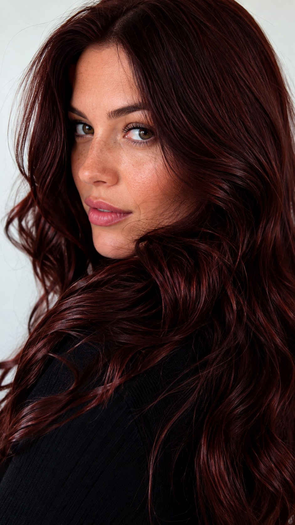 Ruby Brown Deep Jewel Tone - 25 brown hair color ideas