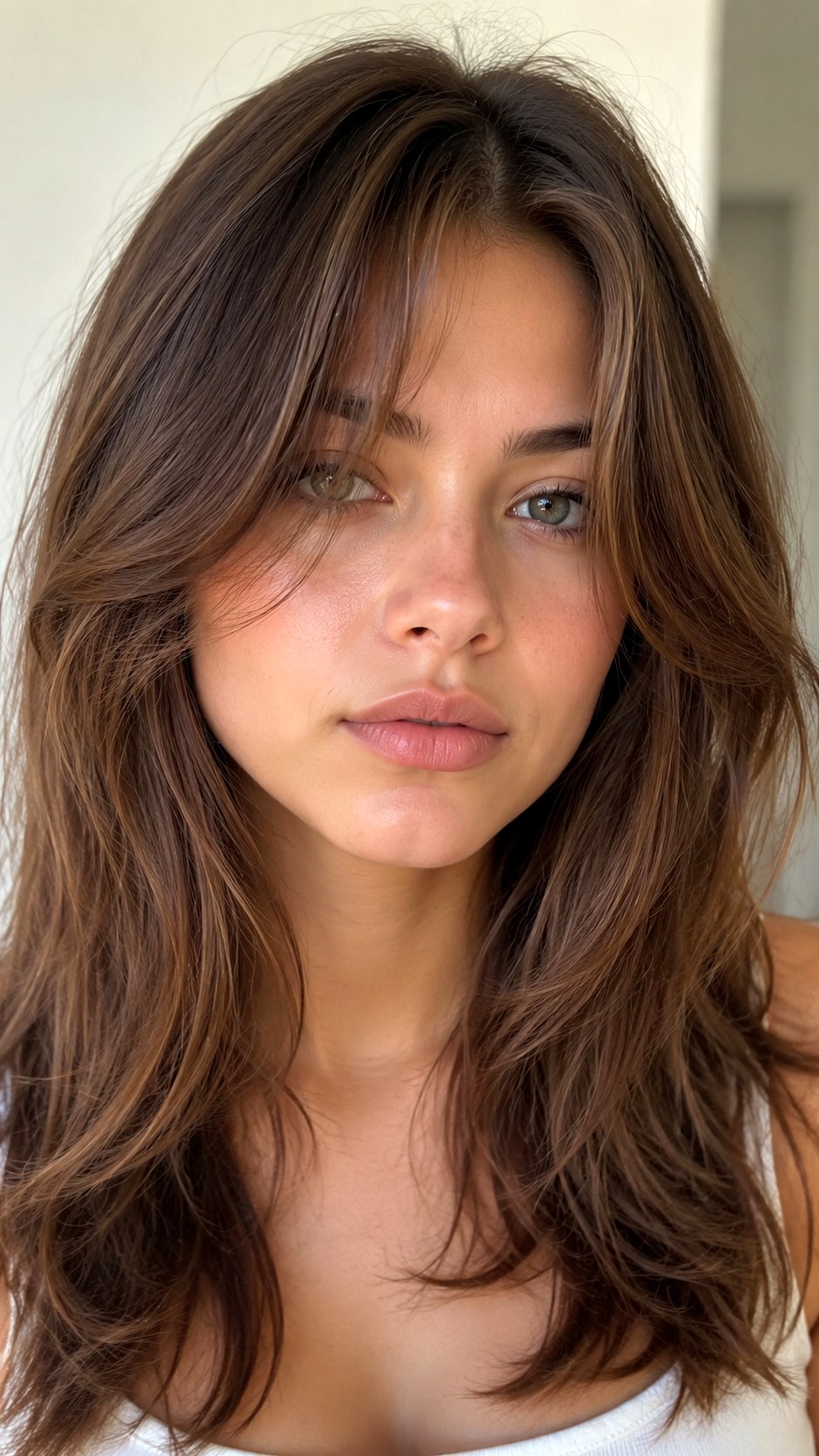 Seamless Blend Long Layers Bangs - 25 Face Framing Curtain Bangs Ideas