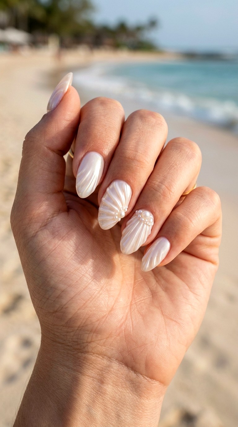 Seashell D Summer Nails - 25 cute summer nail ideas