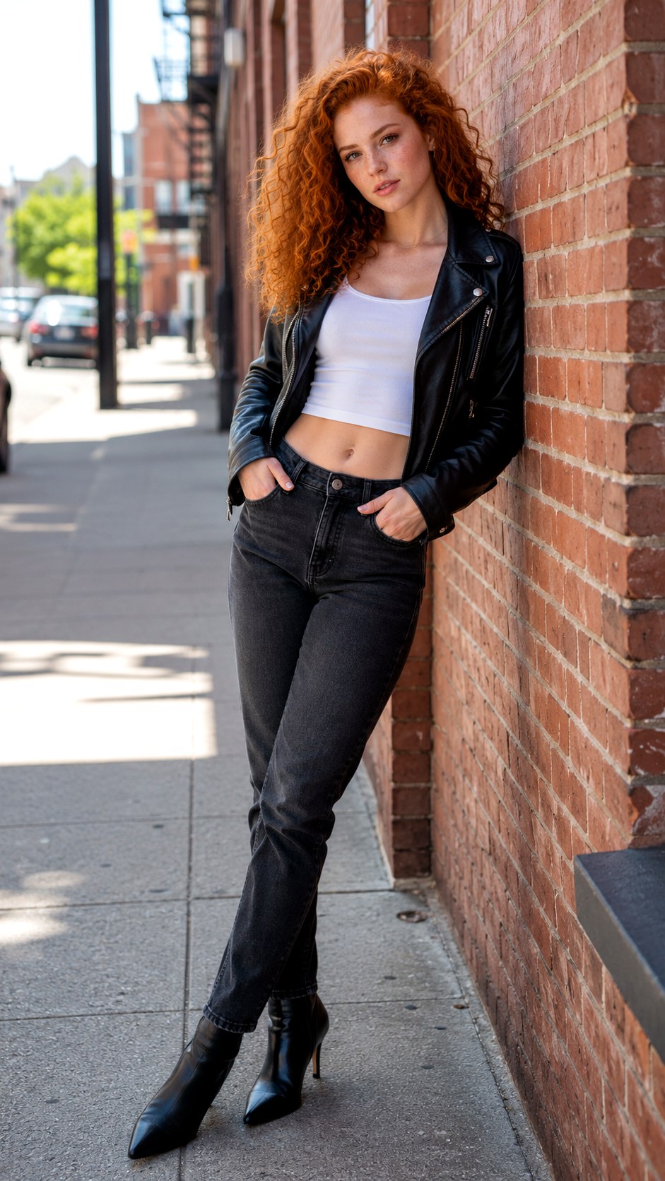Sleek Leather Jacket Black Washed Jeans - 20 Black Washed Jeans outfit Ideas