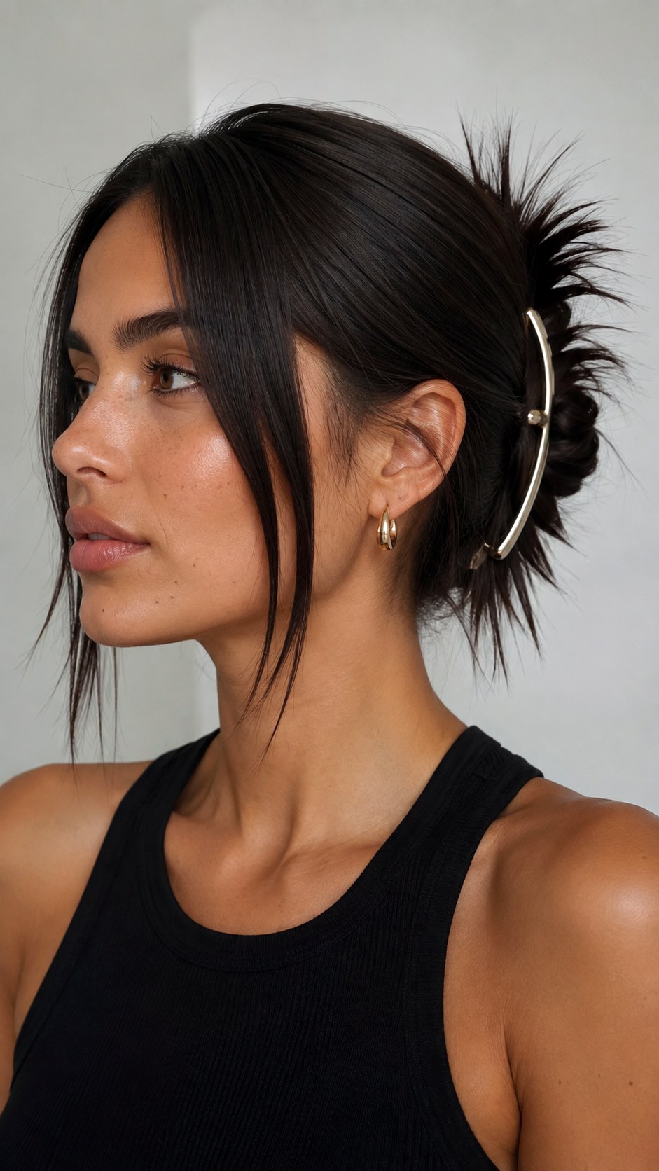 Sliced Spiky Claw Clip Updo - 21 spiky claw hairstyle ideas