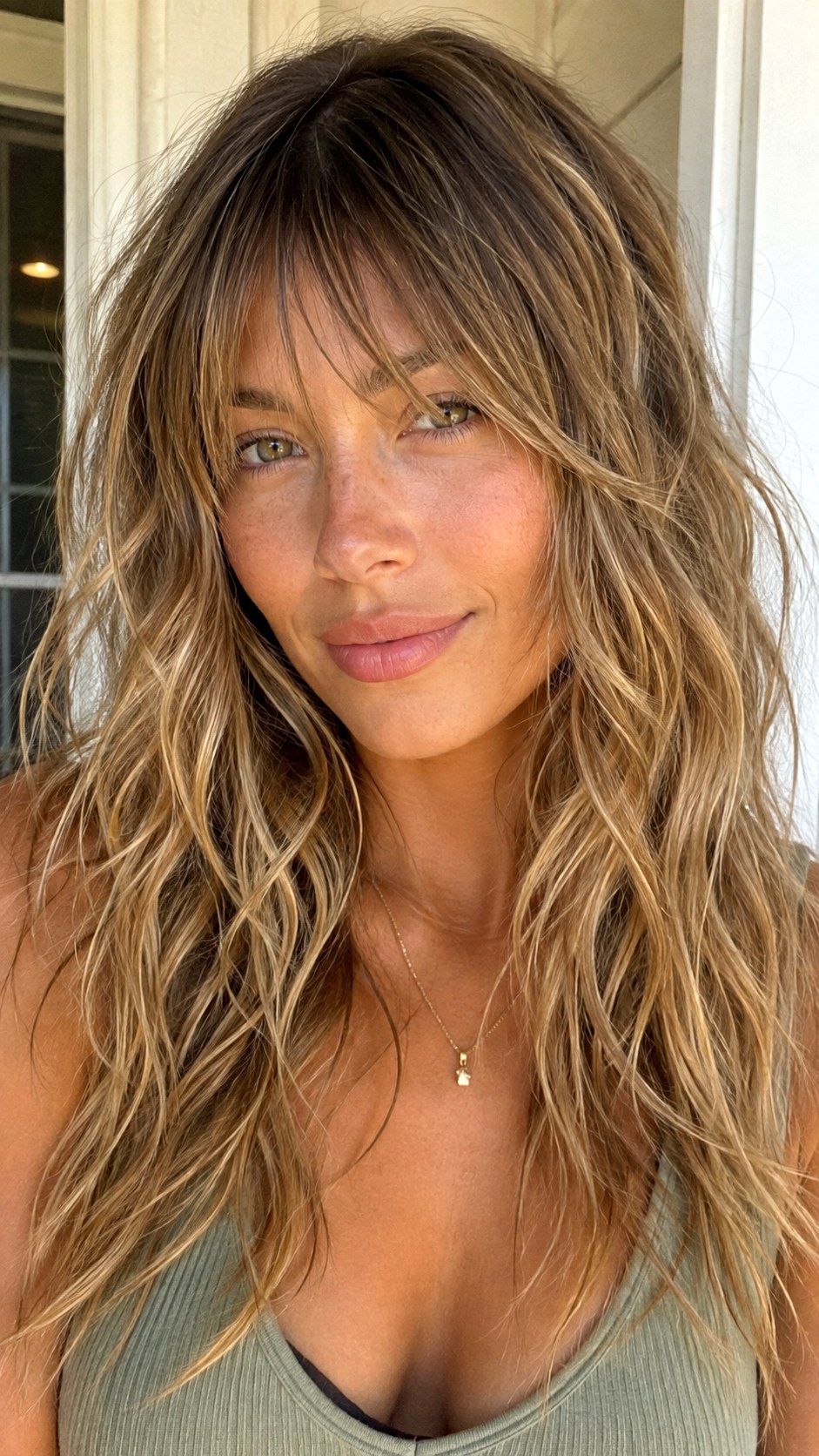 Soft Beach Waves With Wispy Curtain Bangs - 22 Curtain Bangs Long Hair Ideas