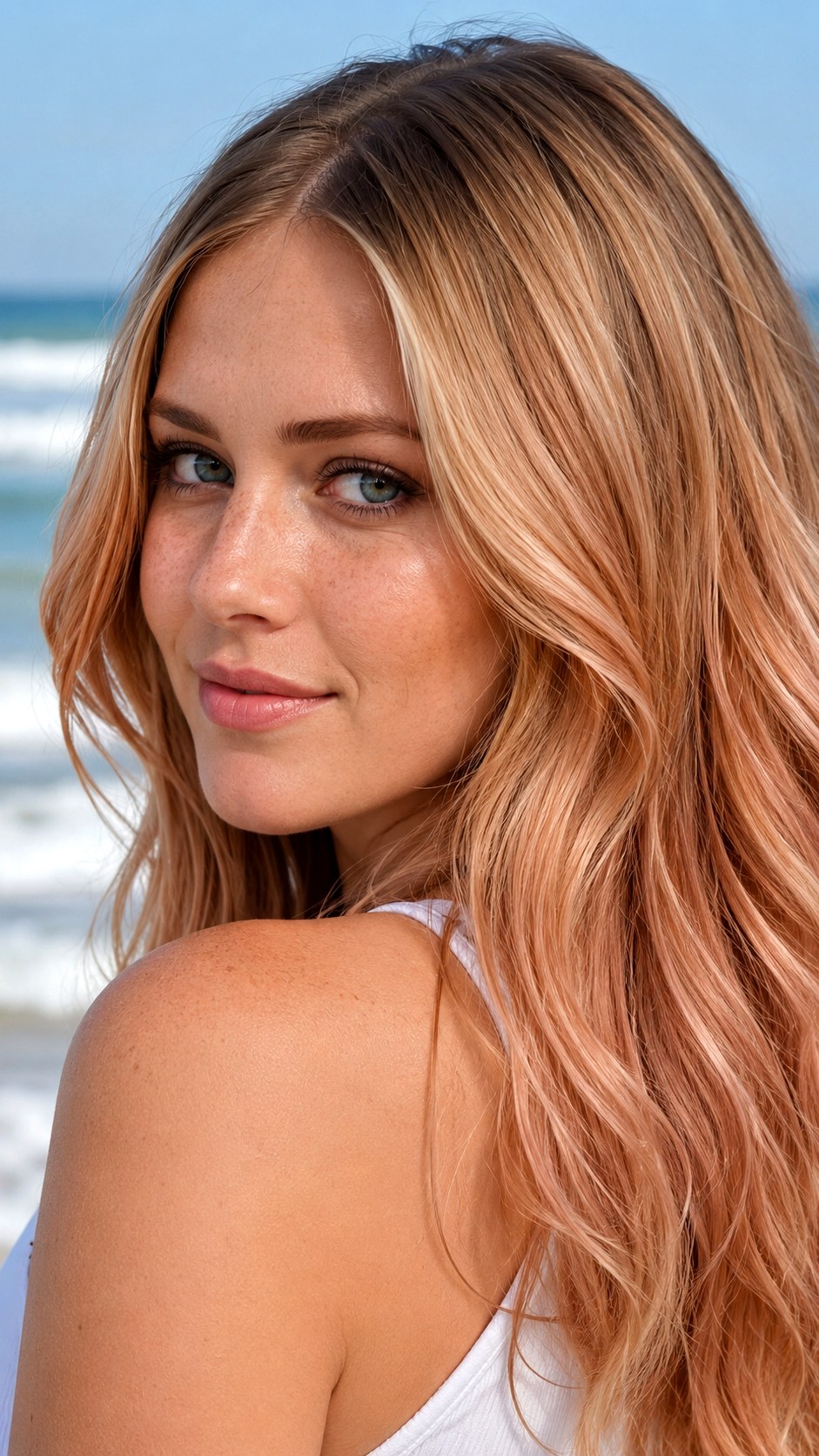 Soft Strawberry Blonde Balayage - 20 red hair color ideas