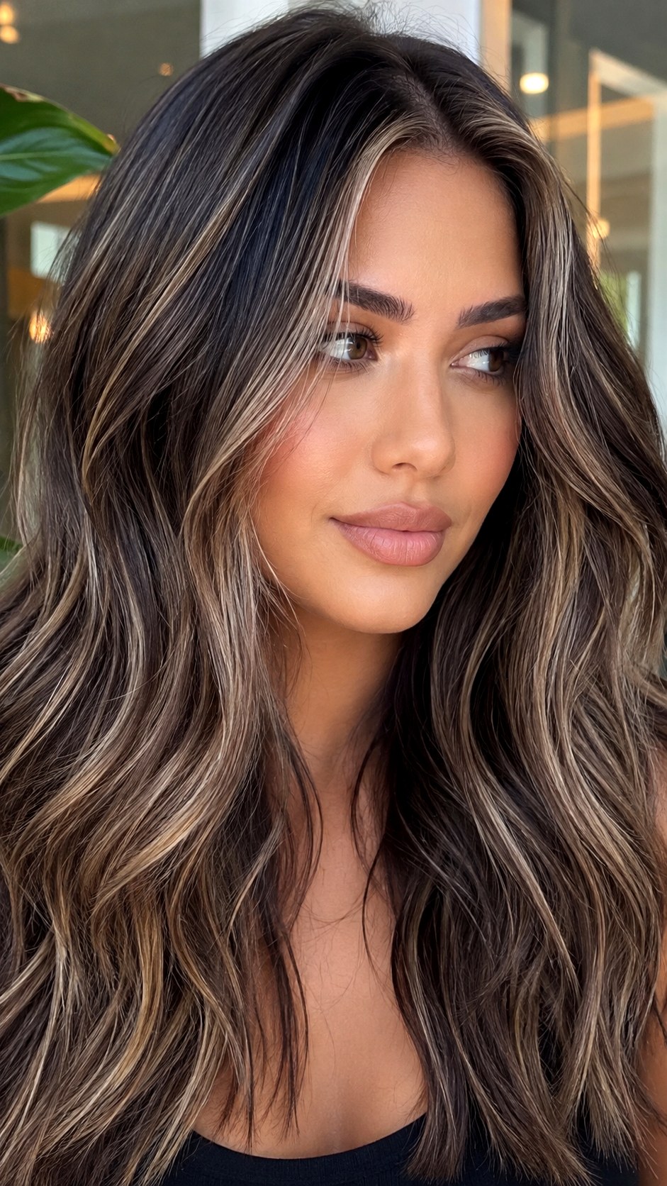 Sparkling Champagne Hair Paint - 25 hair color for morena ideas
