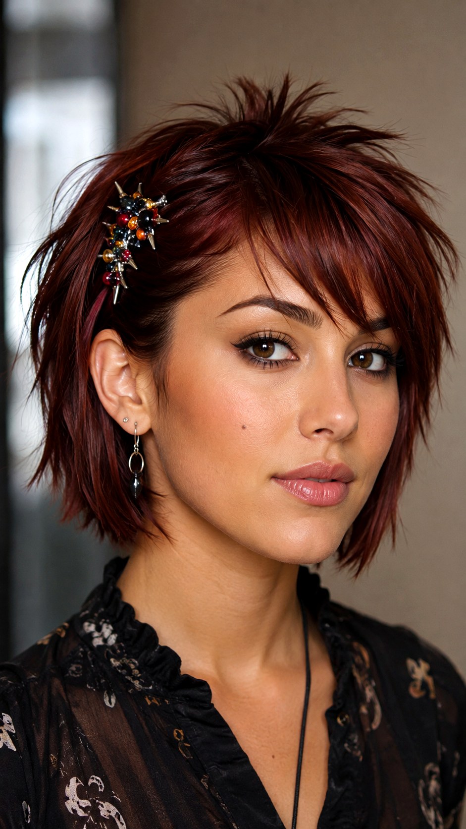 Spiky Asymmetrical Twist Clip - 21 spiky claw hairstyle ideas