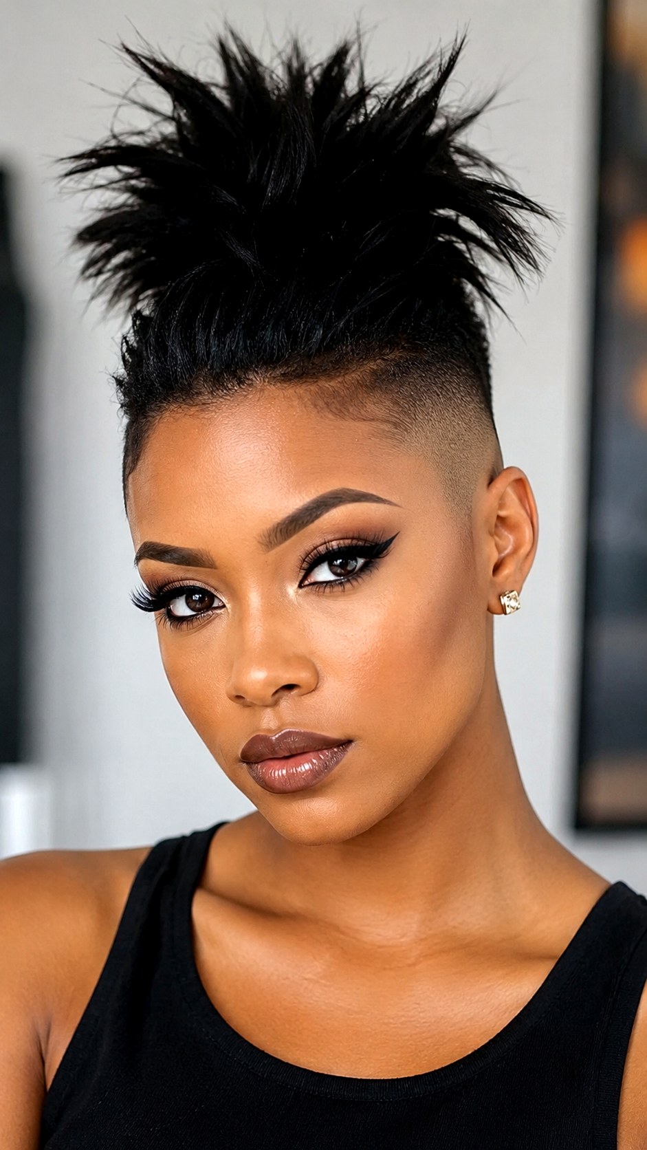 Spiky Top Knot with Buzzed Sides - 20 spike bun hairstyle ideas